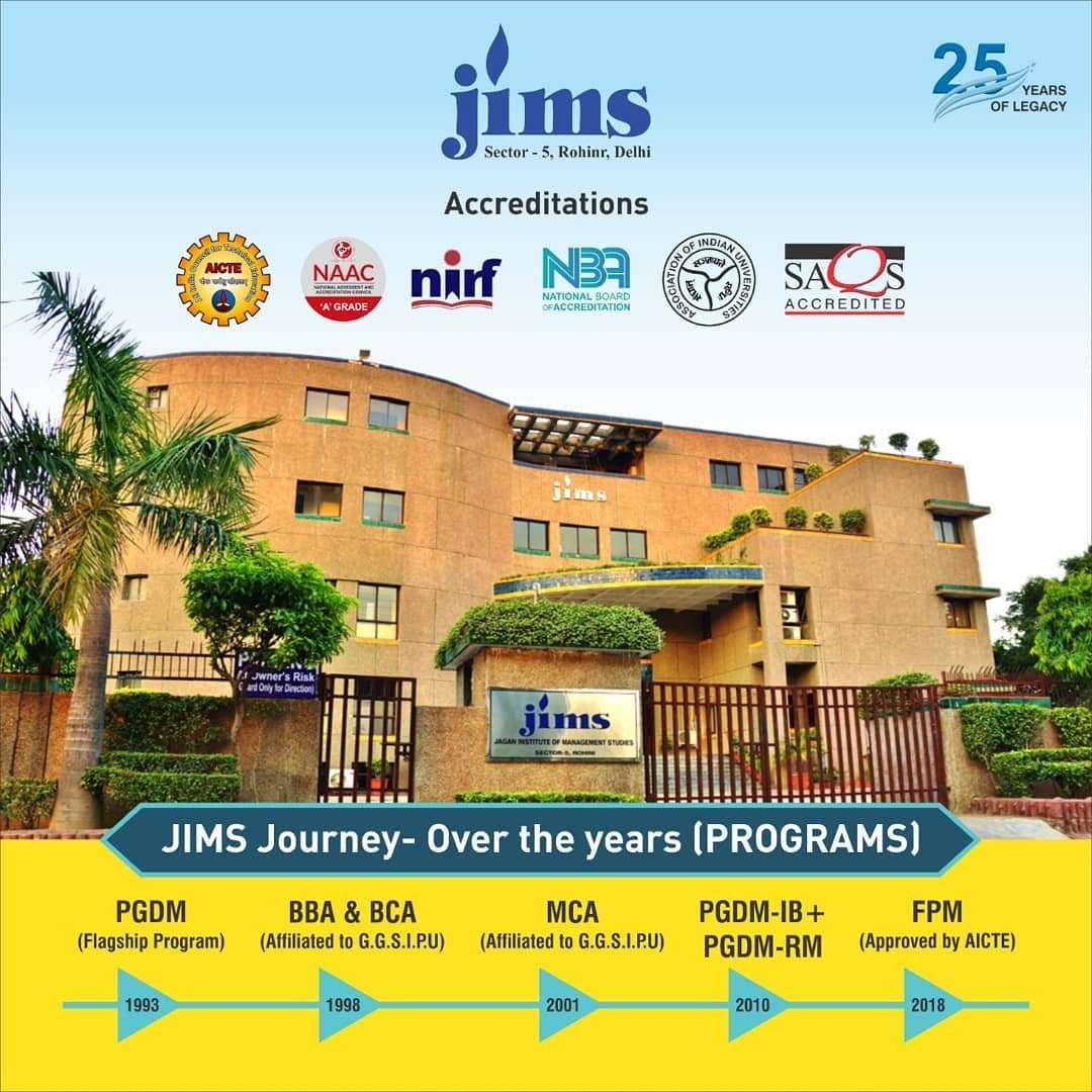 JIMS Rohini Sector 5 Campus Building - BBA Management Quota Direct BBA Admission in jims rohini